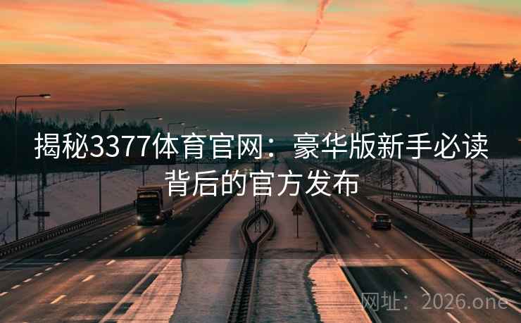 揭秘3377体育官网：豪华版新手必读背后的官方发布