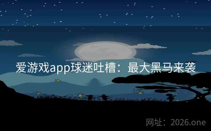 爱游戏app球迷吐槽：最大黑马来袭