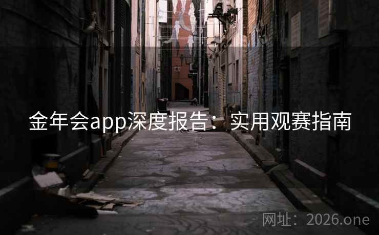 金年会app深度报告:实用观赛指南